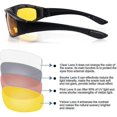thumbnail image 4 of 3 Pair Motorcycle Riding Glasses Padding Goggles Uv Protection Dustproof Windproof Motorcycle Sunglasses For Outdoor Actives, 4 of 4