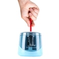thumbnail image 1 of Sacapuntas eléctrico pequeño, portátil, lindo, sacapuntas, rápido, con pilas, para lápices de colore Eccomum Azul, 1 of 6