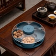thumbnail image 3 of Snack Spinner,Divided Serving Tray That Spins,Divided Spin and Snack Serving Tray,Dips & Party Appetizers, RotatingSnack Box Container with Lid, 3 of 5