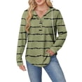 thumbnail image 4 of YueHuiYing Women's Hoodies Long Sleeve Sweatshirts Drawstring Pullover Tops with Pocket Casual Loose Blouses Tunic, 4 of 6