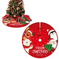 thumbnail image 4 of Falda de árbol de Navidad de 90 cm, alfombra de tela cepillada con patrón de personalidad, tapete para el piso del árbol de Navidad de Año Nuevo, adornos decorativos, 4 of 8