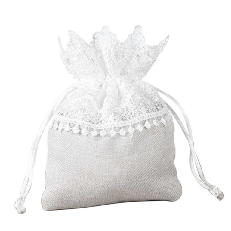 1Pc Cotton Fabric Drawstring Storage Bag Food Underwear Socks Jewelry  Organizer Kitchen Environmental Flour Rice Holder