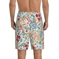 thumbnail image 3 of Bixox Men's Trendy Floral Design printed lightweight casual shorts, soft sleep shorts with pockets., 3 of 7