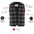 thumbnail image 5 of LVAD HeartMate 2 & 3 Sleeveless Flannel Vest For LVAD Patient - Black Gray Quilted Vest for Men Comfortable LVAD Clothing with Battery Pockets S-4XL, 5 of 6
