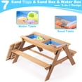 thumbnail image 3 of Anti - Corrosion Wood - Multifunctional Table Conversion - Backyard Parties / Provide Diverse Play Options, 3 of 6