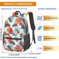 thumbnail image 3 of Tractor and Pumpkins Red Pattern 17" School Backpacks for Teens,Waterproof Oxford Fabric,S-Shape Padded Straps for School,Travel,Hiking,Camping, 3 of 6