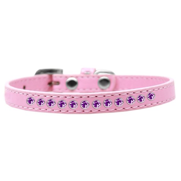 Dog, Puppy Pet Fashion Collar, "Purple Crystal Rimsets"