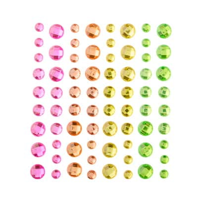 12 Packs: 72 ct. (864 total) Neon Rhinestone Stickers by Recollections