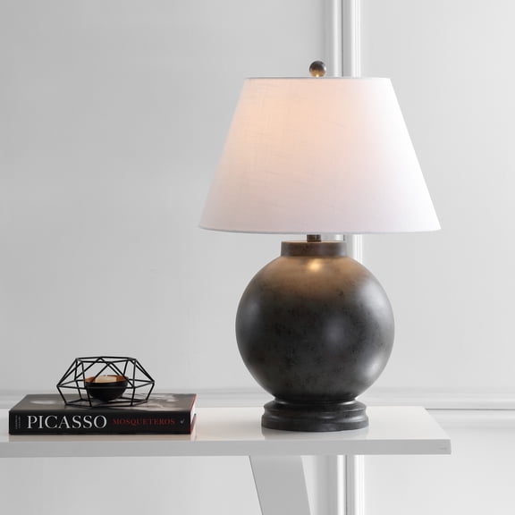 JONATHAN Y Sophie 26" Resin LED Table Lamp, Dark Gray, JYL3040A