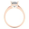 thumbnail image 4 of 2 ctw Solitaire Anniversary Ring for Women | Asscher Cut Zirconia Diamond | Hyperallergenic Solid 18K Rose Gold, 4 of 5