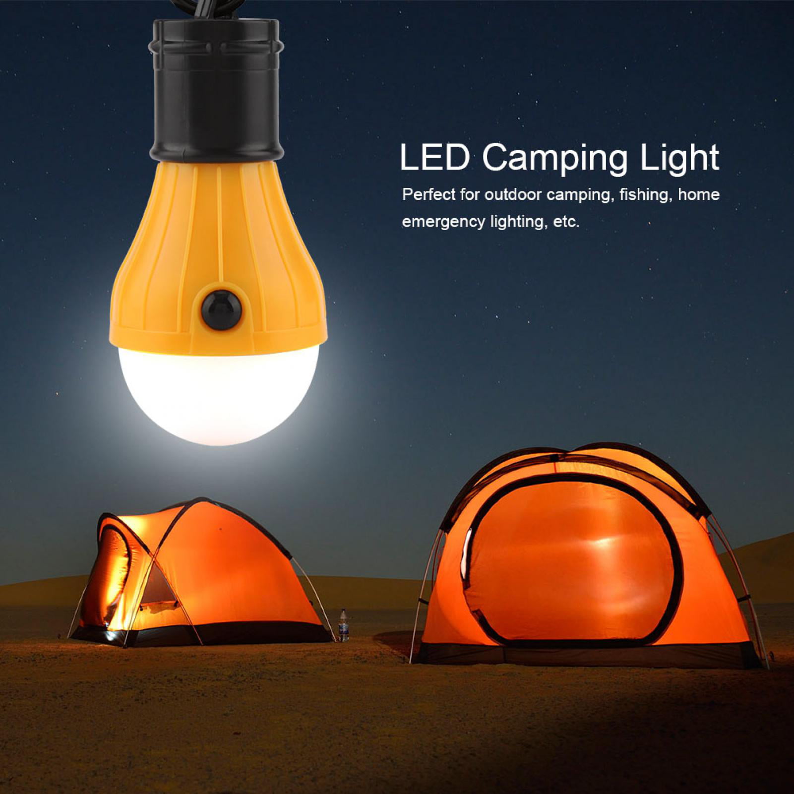 Camping Lights LED Lantern Tent Bulb Light for Camping Hiking Fishing Orange 