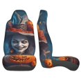thumbnail image 3 of Sikiie Modern Style Pumpkin Witch Car Seat Protector 2 Pack Car Seat Cushion Mat, Car Seat Covers for SUV, Truck, Van, 3 of 7
