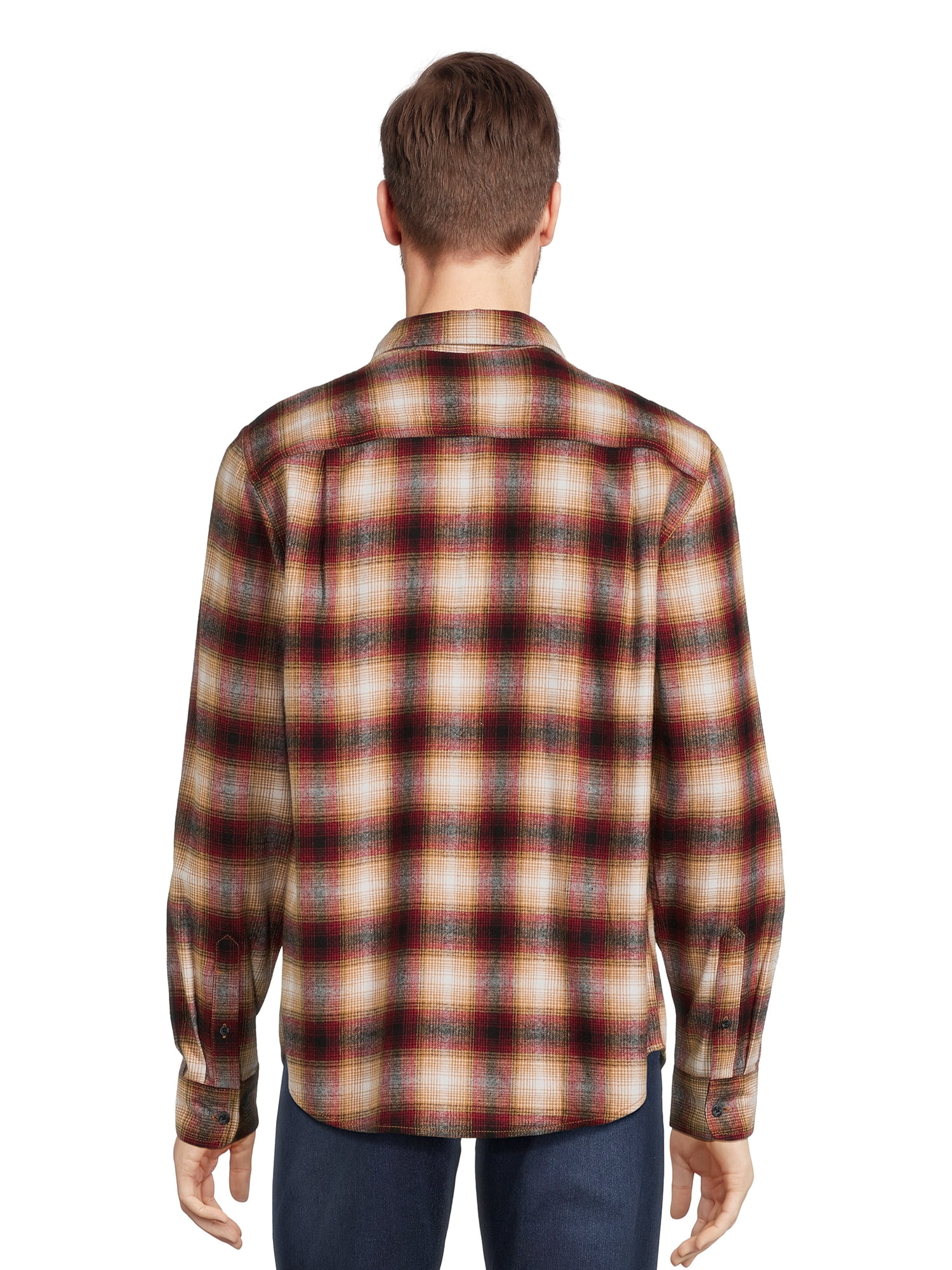 George Men's Long Sleeve Flannel Shirt, Sizes XS-3XLT