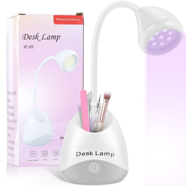 LED Mini Nail Lamp 36W USB Rechargeable Portable Nail Dryer with Nail Accessories Storage 360° Rotation Quick Drying Nail Polish Lamps