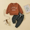 thumbnail image 4 of Godom Toddler Boy Outfits 2-Piece Long Sleeve Tops and Pants Suit Fall Winter Clothes 24 Month Boy Clothing, 4 of 7
