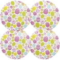 thumbnail image 6 of Round Placemats Set of 6, Multicolored Easter Eggs Placemats Heat Resistant Table Mats for Dining Table Xmas Decorations Ornaments Holiday Home Party, 6 of 7