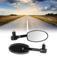 thumbnail image 3 of Unique Bargains 1 Set M8 Universal Motorcycle Rear View Mirror Bar End Side Mirrors Mount Adjustable Aluminum Black Oval Shape, 3 of 7