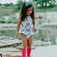 thumbnail image 4 of EnJoCho toddler Party Dress Baby Girls Backless Lacing Floral Print Romper Dress Sundress Children Cute Girls Stylish Birthday Dresses Summer Casual Mesh Dress, 4 of 8