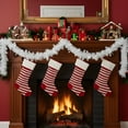 thumbnail image 6 of Christmas White Tinsel Garland Winter Xmas Tree Winding Garland Artificial Furry Stripe Accessory Holiday Faux Fur Fabric Roll Garland for Xmas Party Sewing Costume Trimming, 6 of 6