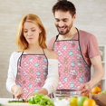 thumbnail image 5 of Pink Cow Bear Strawberry Pattern Apron-Garden Aprons for Women with Pockets-Cotton Linen Waterproof Kitchen Cooking Gardening Aprons Adjustable for Kitchen,Cooking,BBQ and Salon 33x27 Inch, 5 of 7