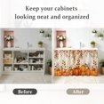 thumbnail image 6 of Burnt Orange Pumpkins Thanksgiving Small Sink Skirt 10''x11'',Fall Eucalyptus Leaves Rustic Botanical Bathroom Vanity Utility Cabinet Curtain,Kitchen Under Sink Laundry Privacy Drape Closet Curtains, 6 of 9
