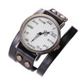 thumbnail image 1 of Jumpingount Couple Leather Alloy Watch Women Men Adjustable Party Traveling Wrist Style Wristwatch Leather Band Casual Accessory Banquet Relojes Negro, 1 of 6