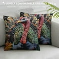 thumbnail image 3 of Chilfamy Turkey Throw Pillow Cover Wildlife Bird Pheasant Pillow Cover Hunting Turkey Cushion Cover Farmhose Bird Chicken Reversible Cushion Case for Adult Men Women White, 3 of 5