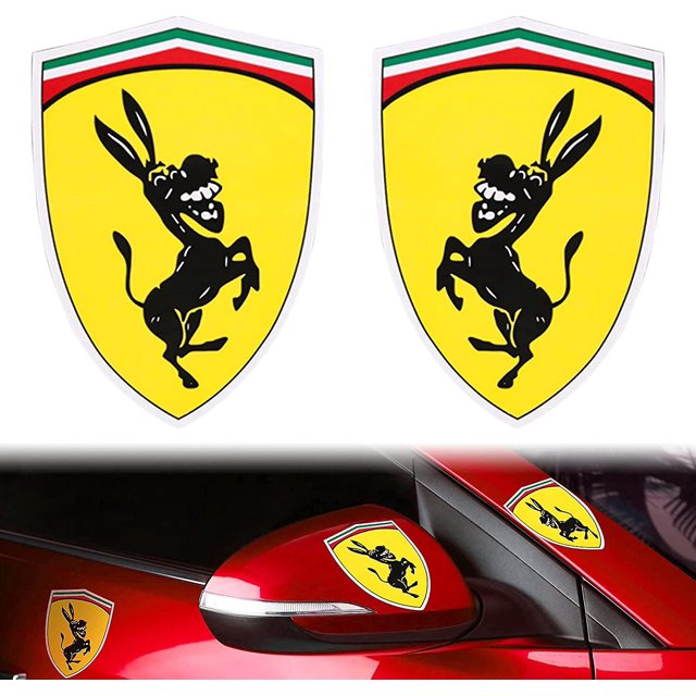Autocollant de voiture oso de fresa 10x7,2 cm Rflchissant Compatible para Ferrari