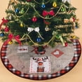 thumbnail image 2 of Alfombra de franela para árbol de Navidad, tapete estampado de Papá Noel, muñeco de nieve, adornos para árbol de Navidad, fiesta de año nuevo, decoración del hogar, 2 of 4