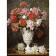 thumbnail image 2 of Schachinger, Gabriel 19x24 Black Modern Framed Museum Art Print Titled - Peonies In a Vase On a Table, 2 of 4