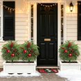 thumbnail image 5 of 23.6" Christmas Flowers Artificial, Faux Evergreen Pine with Red Berries for Outdoor Planters, Red Berry Floral Stake, Winter Holiday Ground Stake Decor, Pine Cypress Berry Picks, Christmas Decor, 5 of 5