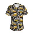 thumbnail image 2 of Uemuo Excavator At Work Printed Women's Classic V-Neck T-Shirt - Soft, Breathable, Moisture-Wicking, Perfect for Casual, Office, Travel, and Everyday Wear-Large, 2 of 5