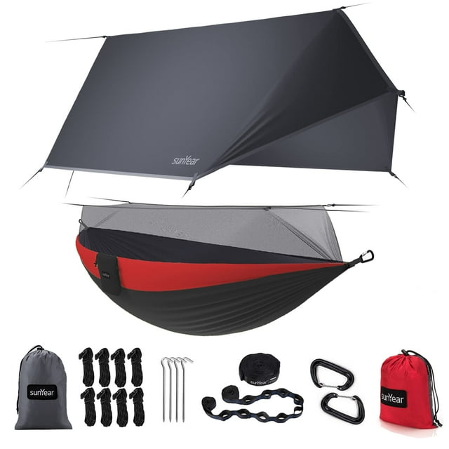Hamaca de Camping Sunyear con Mosquitera y Toldo Impermeable