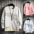 thumbnail image 3 of Mens Baggy Long Sleeve T Shirt Sports Crew Neck Tee Shirts Blouse Pullover Tops, 3 of 8