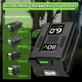 thumbnail image 5 of 3 Pack 6000mAh Lithium Replacement for Greenworks Battery 80V Compatible with Greenworks 80V Battery Fits for Greenworks Battery GBA80400 GBA80250 GBA80200 GBA80500 with LED Light, 5 of 7