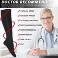 thumbnail image 6 of Ailaka 20-30mmHg Zipper Compression Socks for Men Women – Close Toe Knee High Medical Zip Up Socks for Varicose Veins, Edema, Post-Surgery, Pregnancy, Nurse (1 Pair), 6 of 8