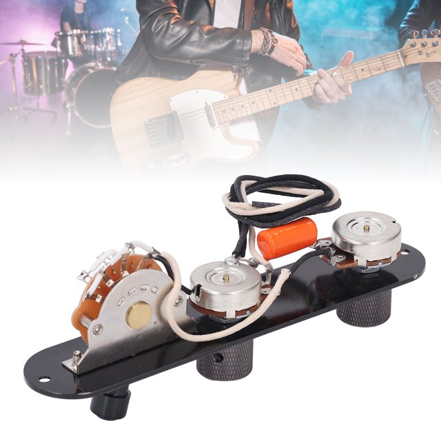 Prewired Guitar Control Plate, Robust Aluminum Alloy Loaded Guitar Control Plate with Fittings for Electric Guitars