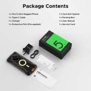 DOOGEE Fire 5 Ultra 32GB+256GB/2TB 1200LM Camping Lights Rugged Phone,13000mAh,Helio G81 Octa Core Rugged Smartphone,6.6HD+90Hz with Gemini AI,48MP+8MP Android 15,IP68/IP69K,Fingerprint/FaceID/NFC