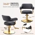 thumbnail image 4 of UBesGoo Barber Chair, 360° Swivel Salon Styling Chair, Heavy Duty Hydraulic Pump, Black Gold Home Beauty Spa Equipment, 4 of 8