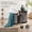 Galvanized, variant on Farmhouse Accent Side Table with Rustic Storage Ottoman and Round Wood Lid, Galvanized Metal End Table, Coffee or Cocktail Table, Nesting Set of Two