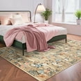 thumbnail image 2 of Garvee 5'x7' Modern Floral Print Area Rug Boho Rugs, Non-Slip Washable Rug Stain Resistant Low Pile Indoor Carpet for Living Room Bedroom Home Decor, Brown, 2 of 8