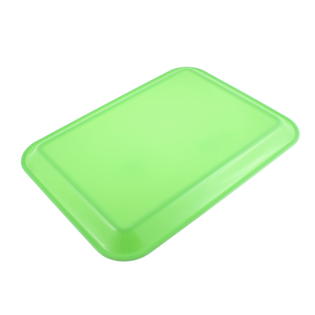 Restaurant Plastic Rectangle Shape Food Dinner Serving Tray Green 15