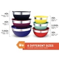 thumbnail image 2 of Tazones de Mezcla Maxi-Matic Elite Gourmet Acero Inoxidable Coloridos con Tapas 12 Piezas, 2 of 8