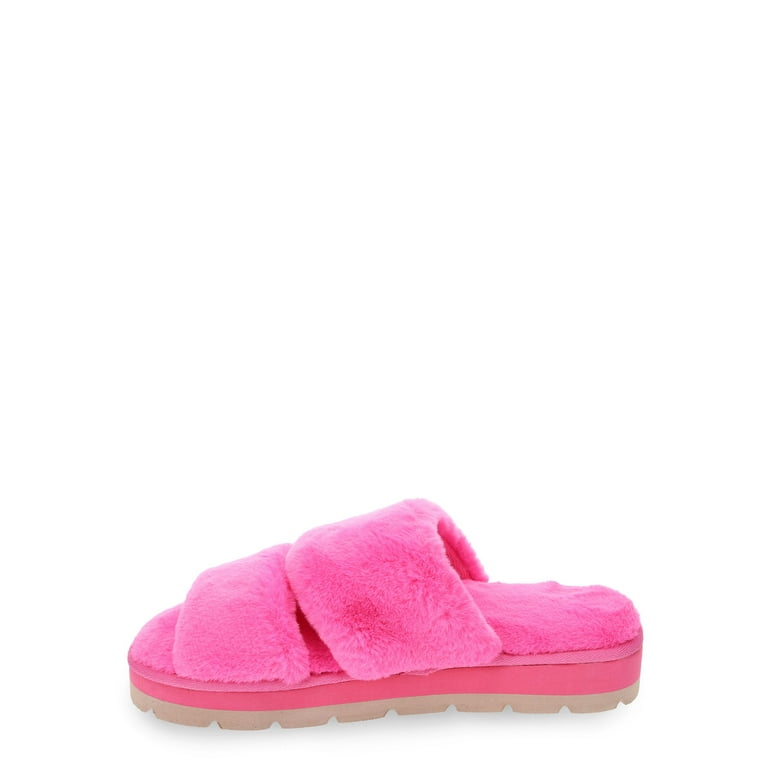 No Boundaries Juniors Faux Fur Platform Shoes Walmart