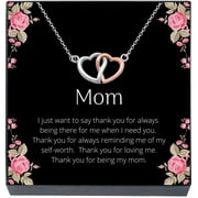 SHERIDANSTAR Mothers Day Necklace Jewelry Gifts for Mom- Heart Pendant Necklace on Quote Card Best Mom Ever Gifts from Son or Daughter