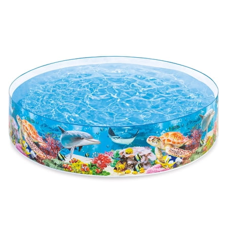 Intex Deep Sea Blue 8ft x 18in SnapSet Instant Swimming Kiddie Pool