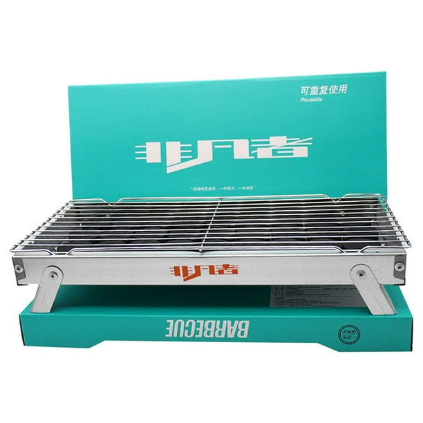 Herramientas y mejoras para el hogar Estufa de barbacoa desechable para exteriores, portátil, plegable, para acampar, estufa de carbón, parrilla pequeña para barbacoa, horno de carbón