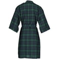 thumbnail image 2 of Leisureland  Plaid Kimono Broadcloth Robe (Men's), 2 of 2