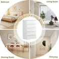 thumbnail image 4 of 5 Drawer White Dresser, Modern Storage Cabinet for Bedroom, Vertical Chest of Drawers for Living Room, 4 of 7