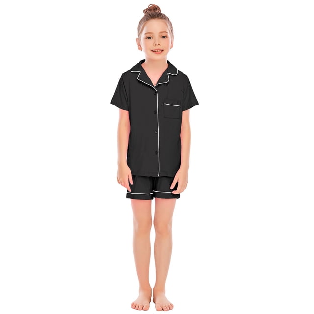 Ensemble de Pyjama Unisexe pour Tout-Petits, Deux Pièces, Col Classique, Confort pour Enfants et Famille